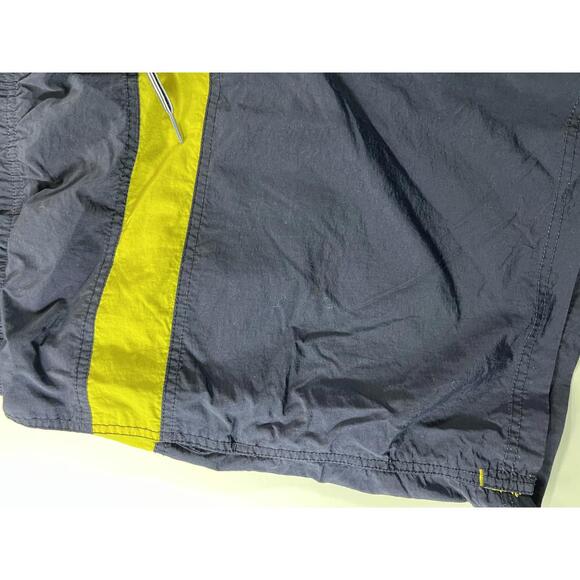 Nautica Men's Navy Swim Shorts with Yellow and White Accents - Picture 4 of 9